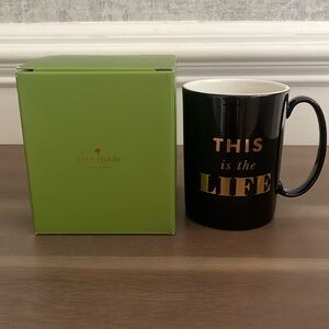 NWT Kate Spade Simply Sparkling “This Is The Life” Mug by Lenox